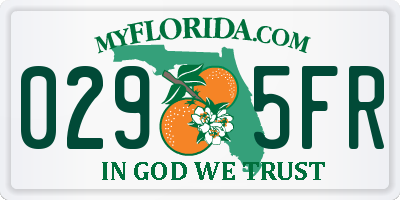 FL license plate 0295FR