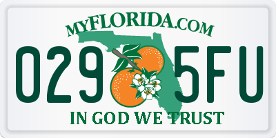 FL license plate 0295FU
