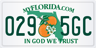 FL license plate 0295GC