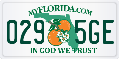 FL license plate 0295GE