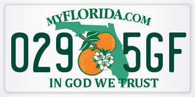 FL license plate 0295GF
