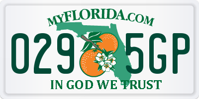 FL license plate 0295GP