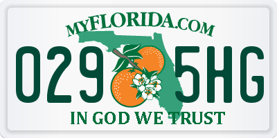 FL license plate 0295HG