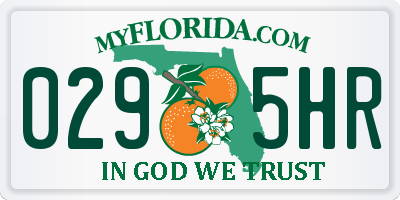 FL license plate 0295HR