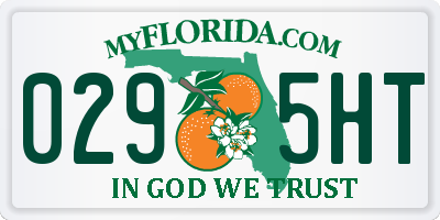 FL license plate 0295HT