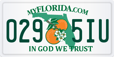 FL license plate 0295IU