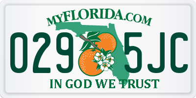 FL license plate 0295JC