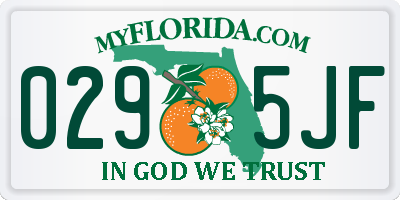 FL license plate 0295JF
