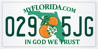 FL license plate 0295JG