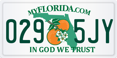 FL license plate 0295JY