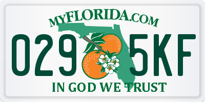 FL license plate 0295KF