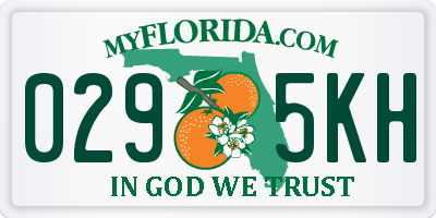 FL license plate 0295KH