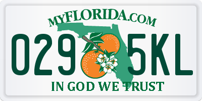 FL license plate 0295KL