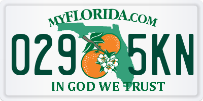 FL license plate 0295KN
