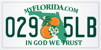 FL license plate 0295LB