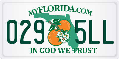FL license plate 0295LL