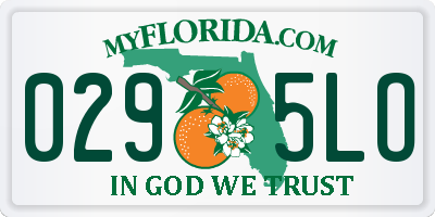 FL license plate 0295LO