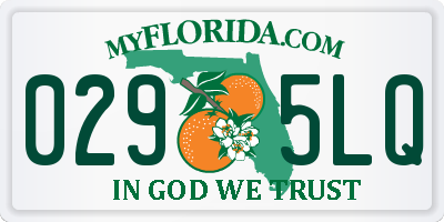 FL license plate 0295LQ