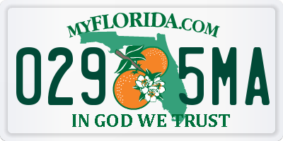FL license plate 0295MA