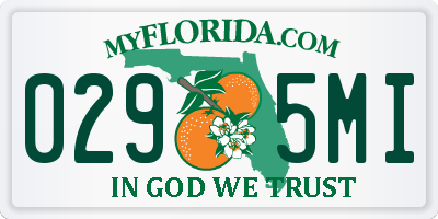 FL license plate 0295MI