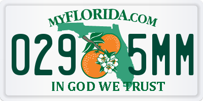 FL license plate 0295MM