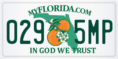 FL license plate 0295MP