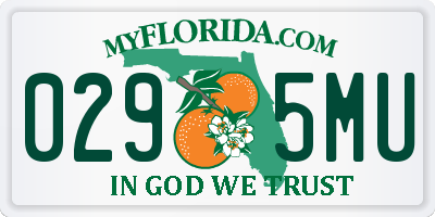 FL license plate 0295MU