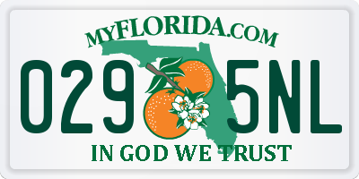 FL license plate 0295NL
