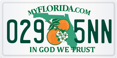 FL license plate 0295NN