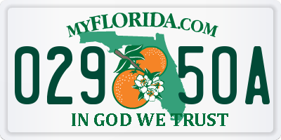 FL license plate 0295OA