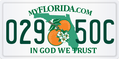 FL license plate 0295OC