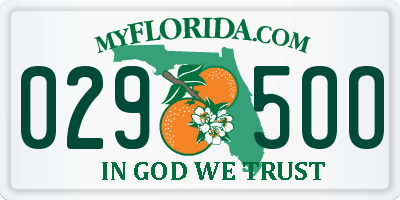 FL license plate 0295OO