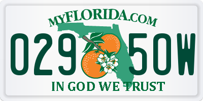 FL license plate 0295OW