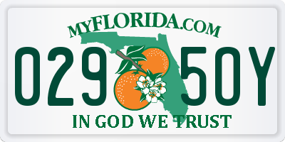 FL license plate 0295OY