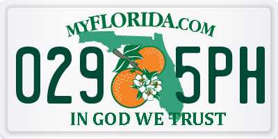FL license plate 0295PH