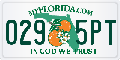 FL license plate 0295PT