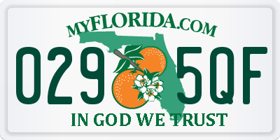 FL license plate 0295QF