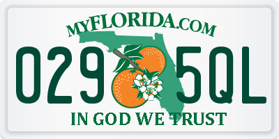 FL license plate 0295QL