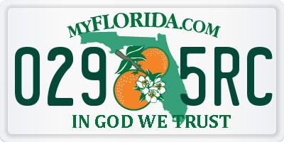 FL license plate 0295RC