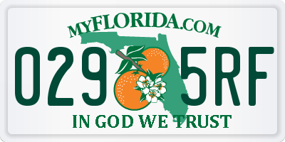 FL license plate 0295RF
