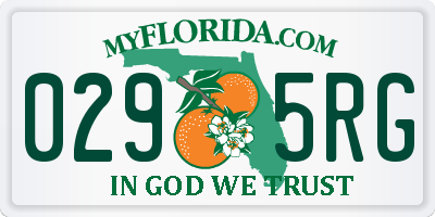 FL license plate 0295RG
