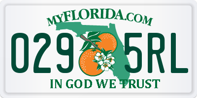FL license plate 0295RL