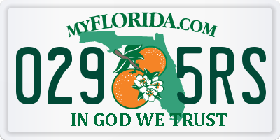 FL license plate 0295RS