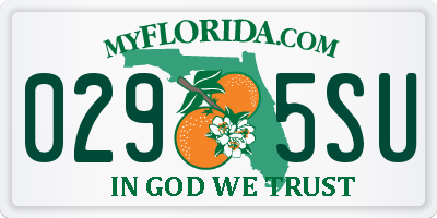 FL license plate 0295SU