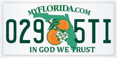 FL license plate 0295TI