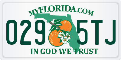 FL license plate 0295TJ