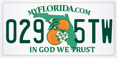 FL license plate 0295TW