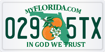 FL license plate 0295TX