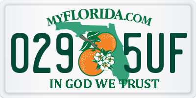 FL license plate 0295UF