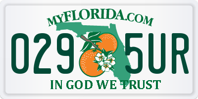 FL license plate 0295UR